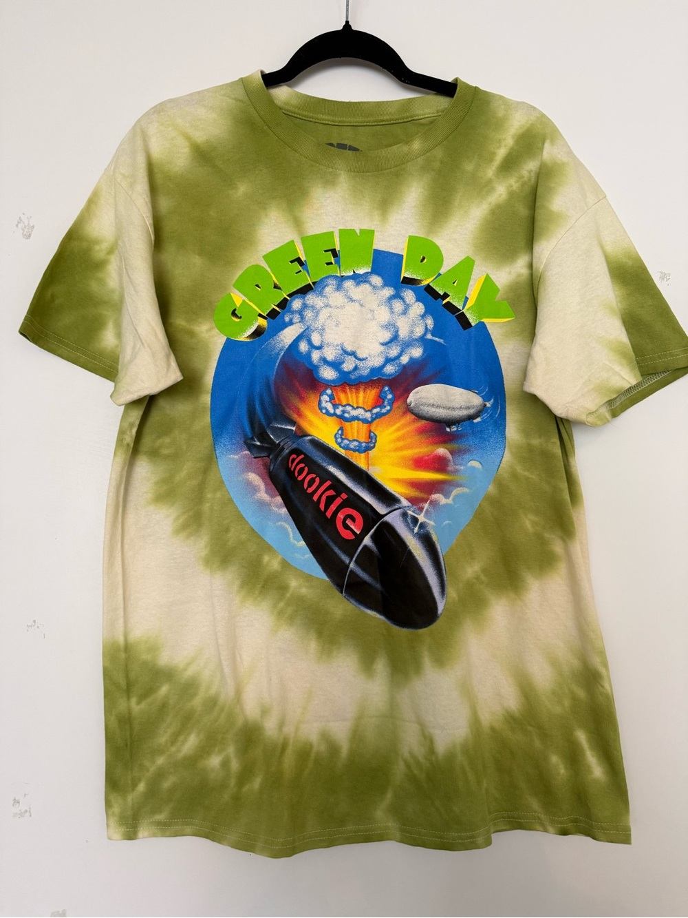 Green Day Graphic Tie-Dye Tee - Green